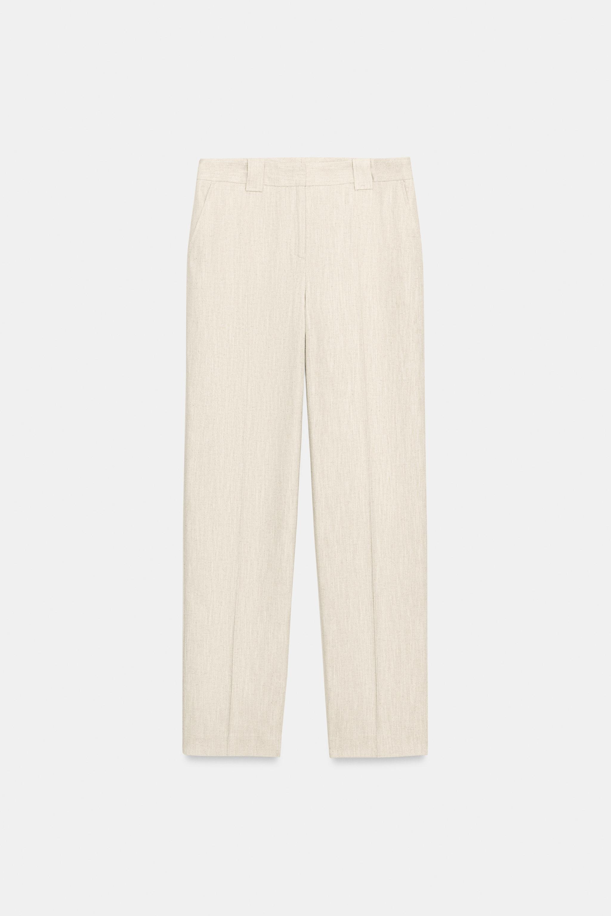 PANTALON DROIT TISSU RUSTIQUE